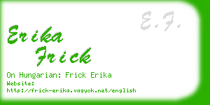 erika frick business card